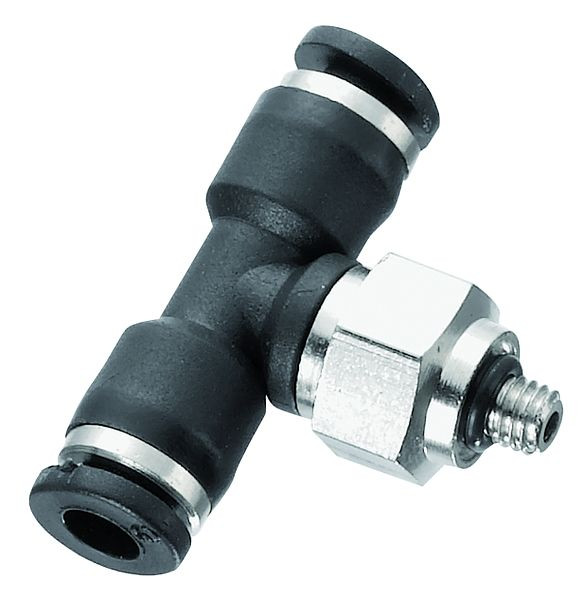Prevost Micro T-Stück mit mittigem zylindrischem Außengewinde - RCT CG, AG BSPP= G 1/8, für Schlauch mit Außen-Ø= 4 mm, VE: 10 Stück, RCT CG0400