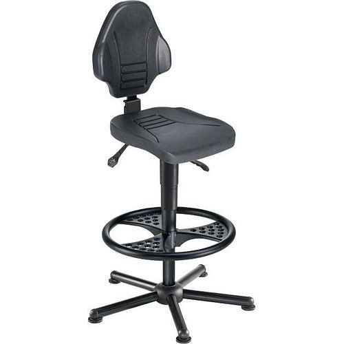 meychair Arbeitsdrehstuhl Workster, Sitzhöhe bis 840 mm, Fußring kompakt, pendelnd gelagerte Lehne, 319434