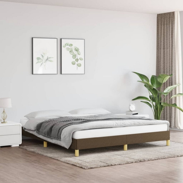 vidaXL Bettgestell Dunkelbraun 180x200 cm Stoff, 346837