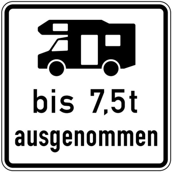 Stein HGS Wohnmobile mit einer zulässigen Gesamtmasse bis 7,5 t ausgenommen - Nr. 1024-19, 600x600mm /RA1/Flachform 3mm, 1024-19-213