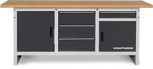 Kraftwerk Werkbank 840x2000x700 mm, 2 Türen, 4 Schubladen, 110.200.003
