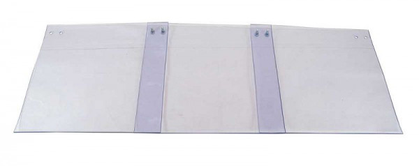 SINOtec TransTac Lamellenvorhang, PVC, 300x3mm, glasklar T0, gelocht für Schwingschelle, 10000436