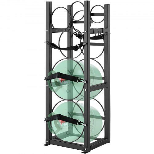 VEVOR Kältemitteltankgestell, Weiteren 3 Kleinen Flaschentanks, 12,79 x 12,99 x 47,12 Zoll, und Halterungen für Freon, Gase, QPCFJ305MM28FNID7V0