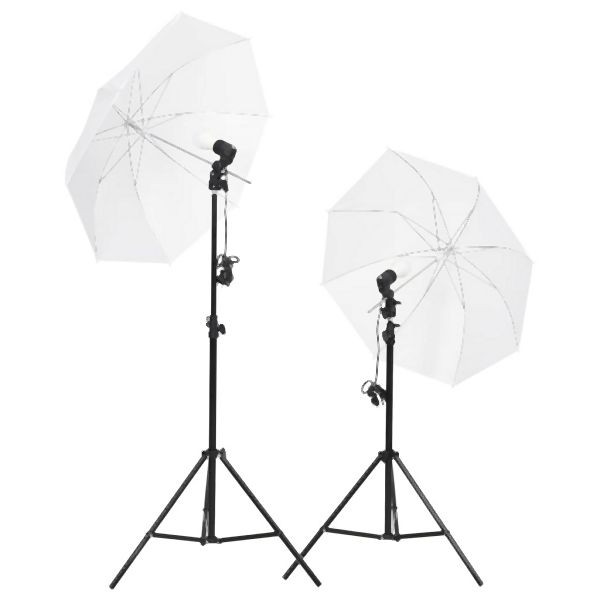vidaXL Fotostudio-Beleuchtung Set mit Stativen & Schirmen, 190230