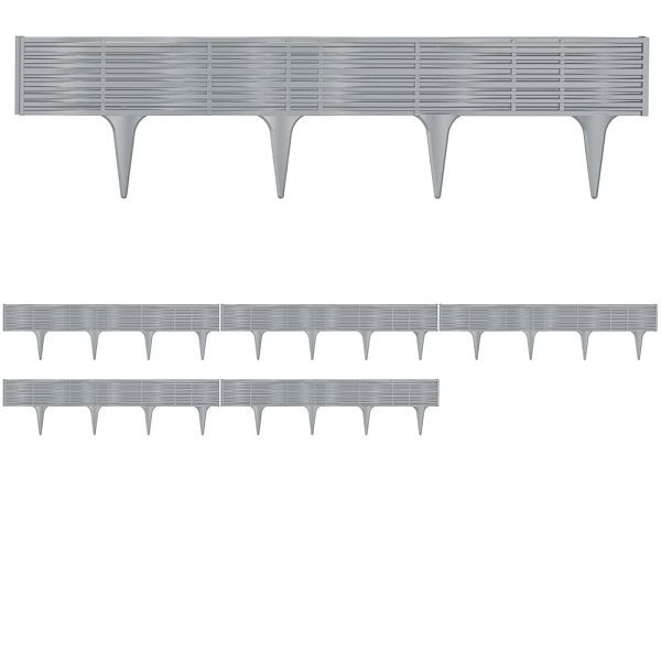 DEUBA Beeteinfassung Grau 3,9m, Rasen, 193255, 5905197962375