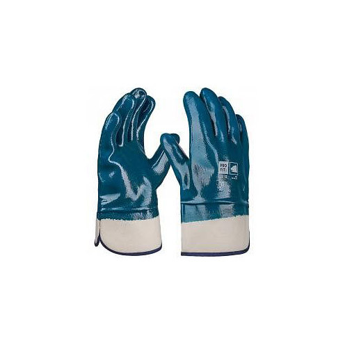 PRO FIT Premium Nitril-Handschuh, blau, vollbeschichtet, Stulpe, Größe: 10, VE: 12 Paar, 805-10