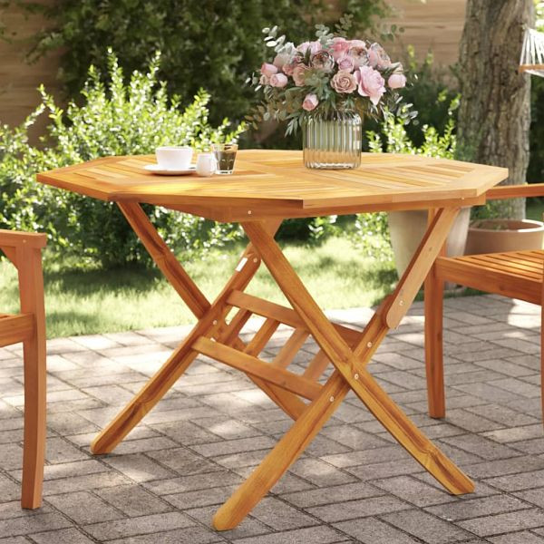vidaXL Gartentisch Klappbar Ø110x75 cm Massivholz Akazie, 4004911