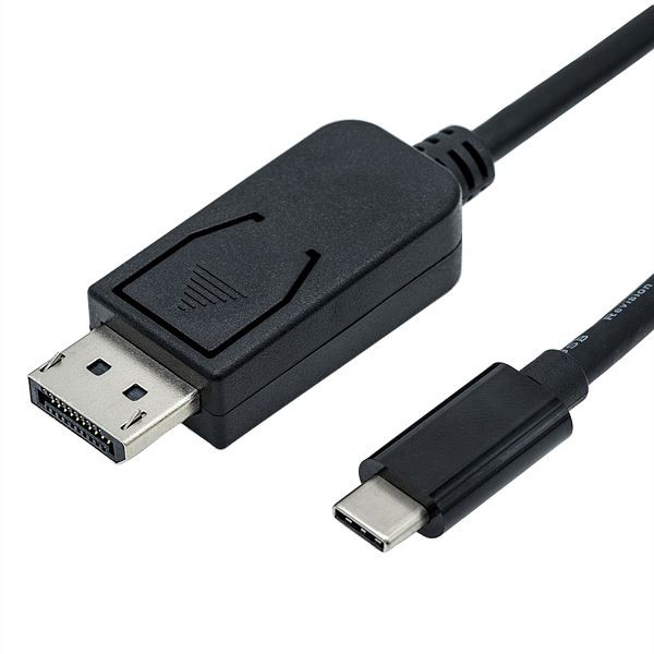 ROLINE USB Typ C - DisplayPort Adapterkabel, Version 1.2, ST/ST, 2 m, 11.04.5846