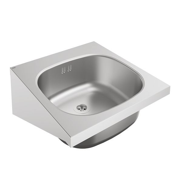 KWC Einzelwaschtisch, ANIMA, Edelstahl, 400x200x412 mm, ohne Hahnlauf, mit Überlauf, 2030500577