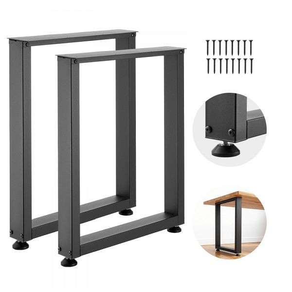 VEVOR Tischkufen 2er-Set 600x750 mm, max. 1000 kg, Schwarz, Tischbeine für Schreibtische, Couchtisch, Esstische, ZTCFKFX2824I29UYU001V0