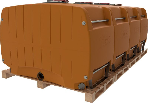Cemo Modulfass 8000 l orange Verkettung 4 x 2000 l-Modul, 12268