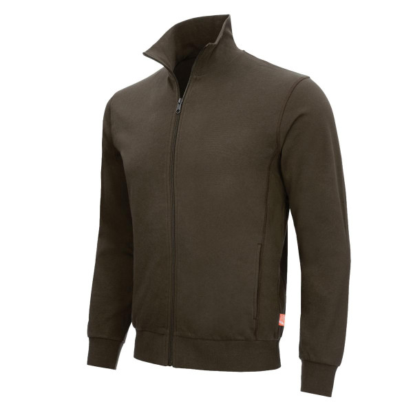 NITRAS MOTION TEX LIGHT, Sweatjacke, 70% Baumwolle / 30% Polyester, 300 g/qm, Größe: XS, Farbe: braun, VE: 15 Stück, 7020-5000-XS