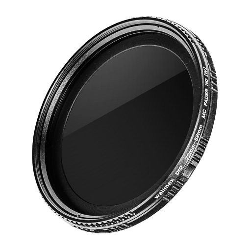 Walimex pro ND-Fader ND2-ND400 MC 72mm, Graufilter aus mehrfach vergütetem Glas, Verlängerung der Belichtungszeit von Faktor 2 bis 400, 1019980
