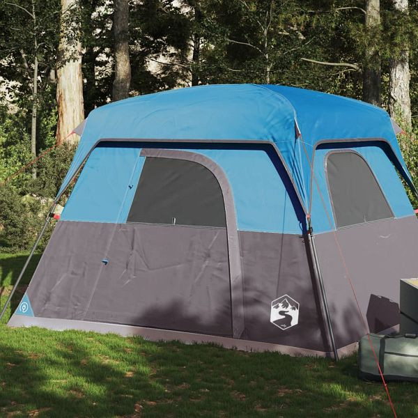 vidaXL Campingzelt 4 Personen Blau Wasserdicht, 94543, 8721012445802