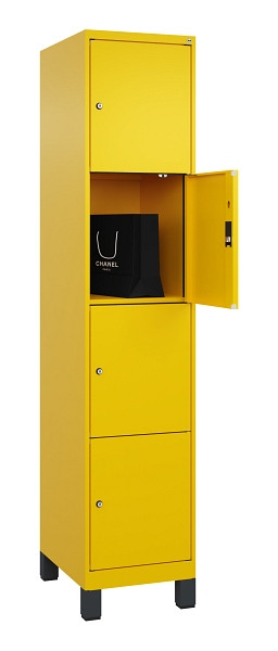C+P Schließfachschrank Evolo PLUS, mit Füßen, 4 Fächer, 1950x400x500mm, 1023/10, 049010-124 S10022