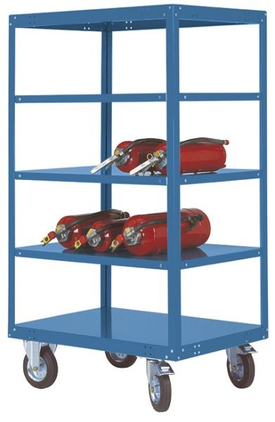 Manuflex Etagenwagen TRANSOMOBIL, mit 500 kg Tragkraft, HxBxT: 1795 x 1000 x 700 mm, brillantblau, TT4263.5007