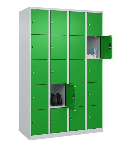 C+P Schließfachschrank Evolo PLUS, 20 Fächer, 1850x1200x500mm, 7035/6037, 049000-405 S10011