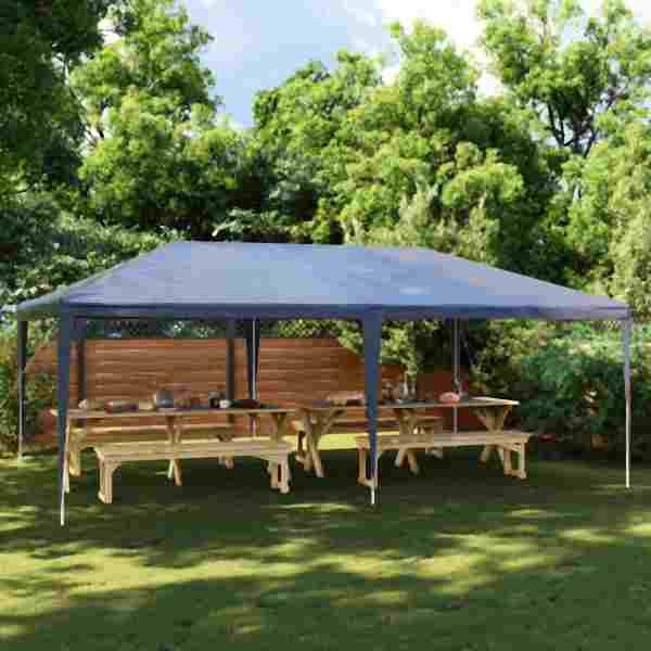 vidaXL Partyzelt 4x6 m Blau, Polyethylen, 48504, 8719883767475