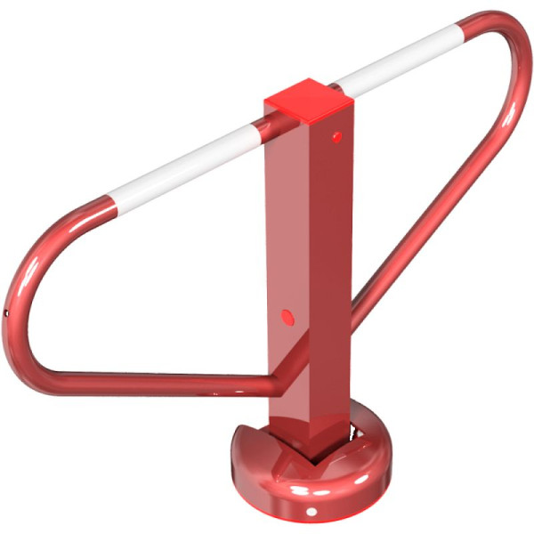 Stein HGS Anfahrsichere Parkplatzsperre -Potsdam- mit Bügel, umlegbar, mit Profilzylinderschloss verschiedenschließend, 40220uzb