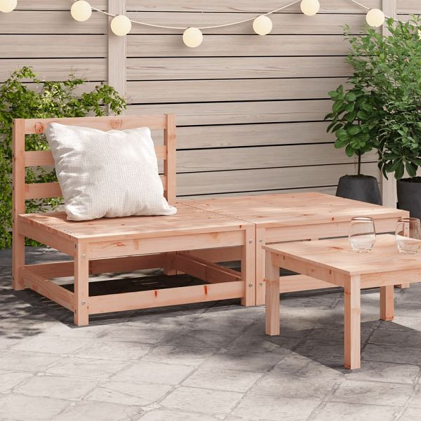 vidaXL Gartensofa ohne Armlehnen mit Hocker Massivholz Douglasie, 837961