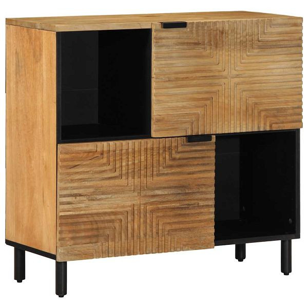 vidaXL Sideboard Braun 80x33x75 cm Massivholz Mango, 4017747
