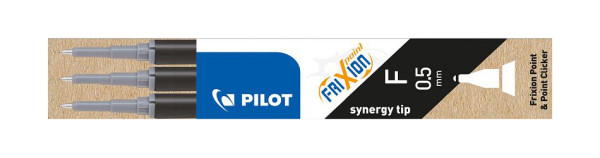 PILOT Tintenrollermine FriXion BLS-FRP5 - 0,3 mm, schwarz, 3er Pack, BLS-FRP5-B-S3