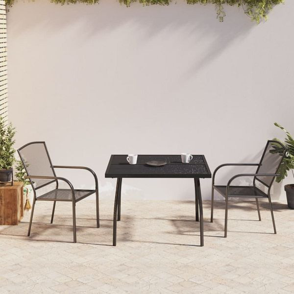 vidaXL 3-teilig Garten-Essgruppe Anthrazit Stahl, 3187967