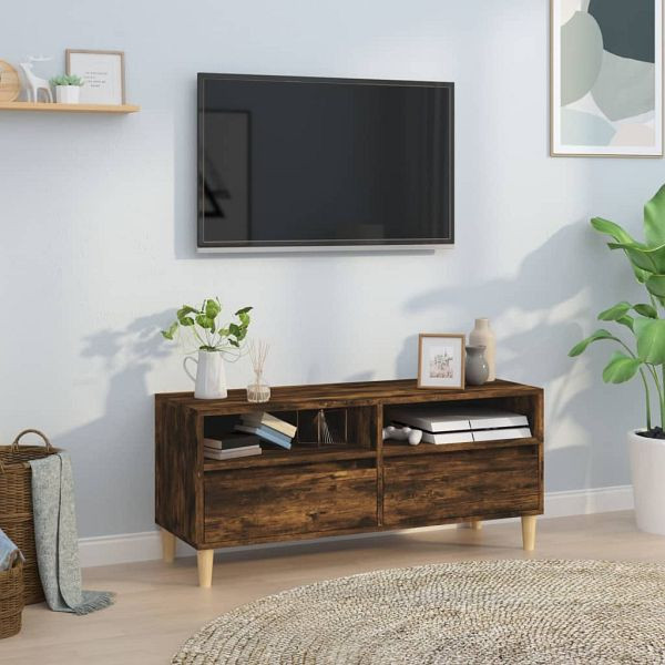 vidaXL TV-Schrank Räuchereiche 100x34,5x44,5 cm Holzwerkstoff, 831898