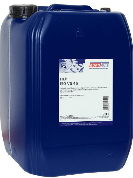 Eurolub HLP ISO-VG 46 Hydrauliköl, VE: 20 L, 505020