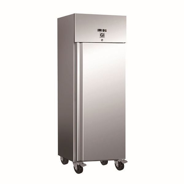 Gastro-Inox Edelstahl 600 Liter Gefrierschrank, Umluftkühlung, Nettokapazität 537 Liter, 201.013