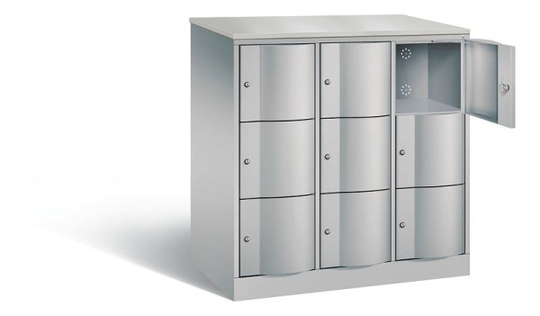 C+P XL-Schließfachschrank Resisto, H1255xB1148xT640mm, Farbe: Weißaluminium, 8573-373 S10163