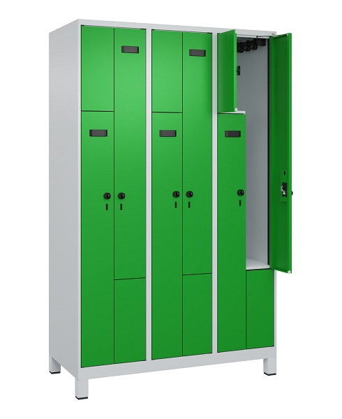 C+P Z-Spind Evolo PLUS, Füße, 6 Fächer, 1950x1200x500mm, 7035/6037, Drehriegel, 049013-326 S10008