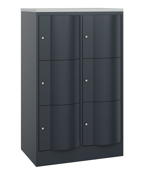 C+P Schließfachschrank Resisto, H1255xB772xT540mm, 7016/7016, 8573-272 S10527