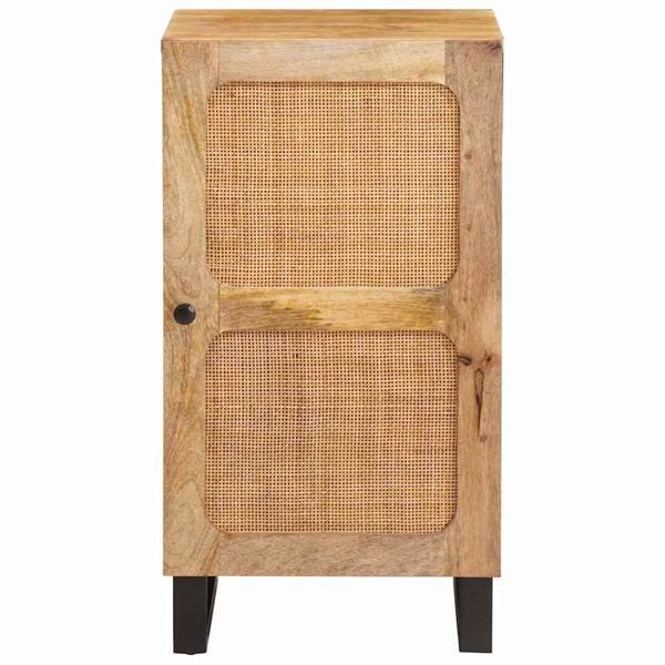 vidaXL Sideboard mit Speicher Braun 40 x 33 x 75 cm Massivholz Mango, 4018068