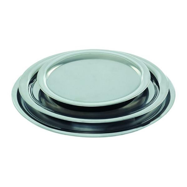 Schneider Serviertablett oval 22 x 28,5 cm, Edelstahl, mit gebördeltem Rand, poliert, 154043