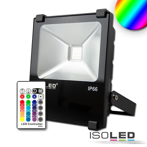 ISOLED LED Fluter 30W, RGB, IP66, mit Funk-Fernbedienung, 113706