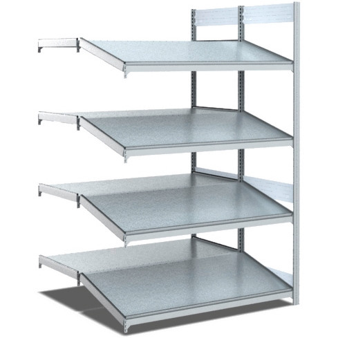 BITO Bereitstellregal gerade/schräg 1999x1008x1250 Anbaufeld verzinkt/lose FP, 52977