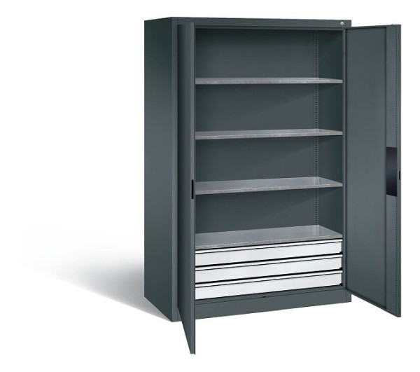 C+P Werkzeugschrank Acurado, H1950xB1200xT600mm, Farbe: Anthrazitgrau, Muldengriff, 8932-523 S10143