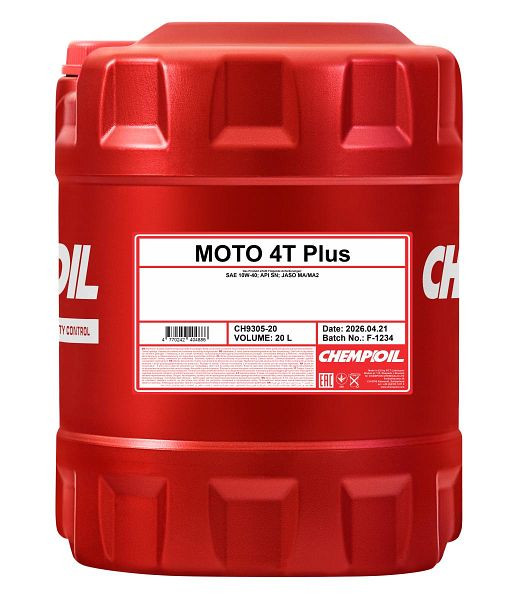 CHEMPIOIL Motoröl 9305 Moto 4T Plus, VE: 20 l, CH9305-20