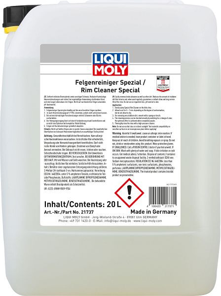 LIQUI MOLY Felgenreiniger Spezial, Kanister Kunststoff, VE: 20 Liter, 21737