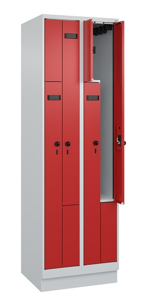 C+P Z-Spind Evolo PLUS, Sockel, 4 Fächer, 1950x600x500mm, 7035/3000, Drehriegel, 049023-204 S10007