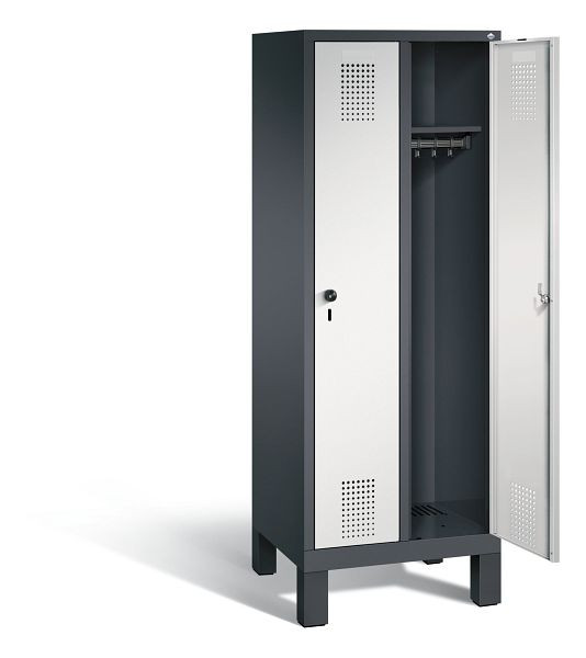 C+P Spind Evolo, H1650xB610xT500mm, Farbe: Schwarzgrau / Lichtgrau, 480106-20 S10018