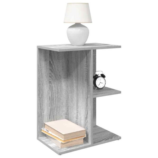vidaXL Nachttische 2 Stück Grau Sonoma 46,5x29x61 cm Holzwerkstoff, 858661