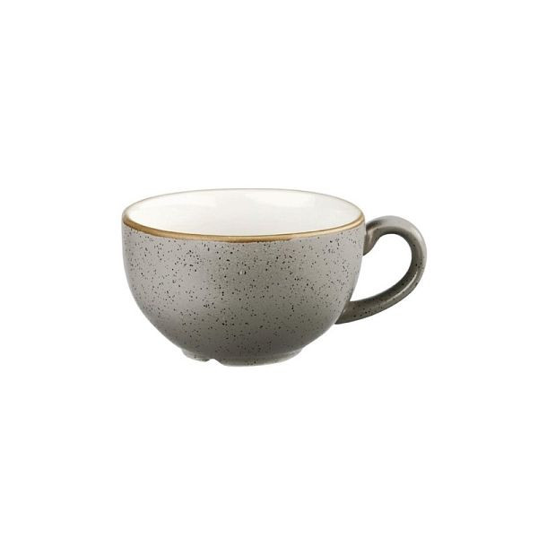 Churchill Stonecast Cappuccinotasse Peppercorn Grey 12oz (Packung mit 12) (12 Stück), DK565