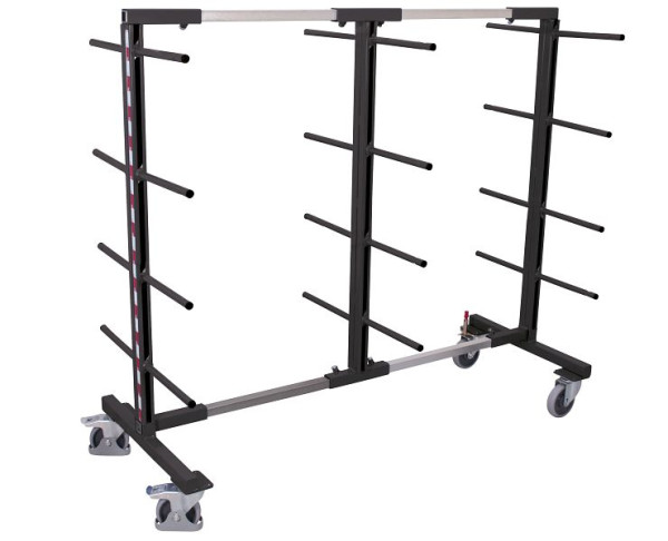 VARIOfit Tragarmwagen zweiseitig, Außenmaße: 840 - 2.200 x 830 mm, RAL 7016 anthrazitgrau, sw-210.007/AG