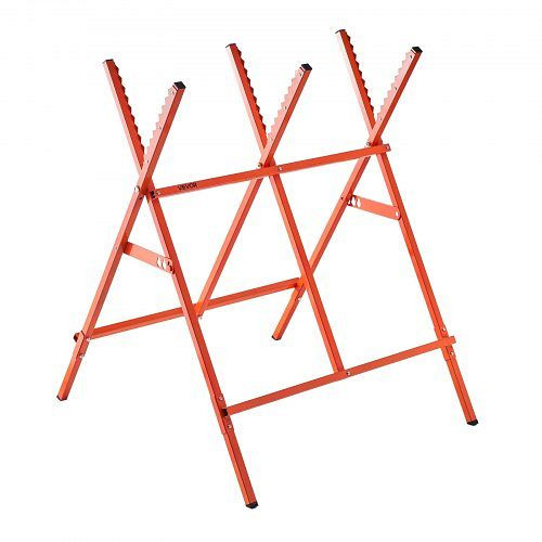 VEVOR Sägeböcke mit Kettensägen-Halterung, 118 kg, höhenverstellbar, mit rutschfesten Fußpolstern, für Holzarbeiten, JCSJMJKKDJ26PXJL2001V0