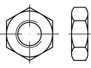 Sechskantmuttern mit Fasen ISO 8675 A 4 M 10 x 1,25 VE=S (50 Stück)