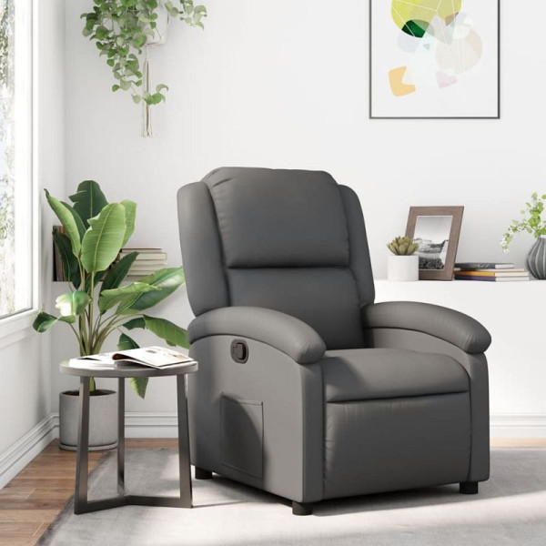 vidaXL Relaxsessel Grau Kunstleder, 3205446, 8721012179349
