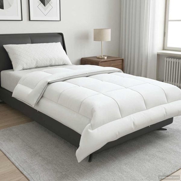vidaXL Bettdecke TRIER 135x220 cm 4 Jahreszeiten 220 GSM Weiß, 42042815