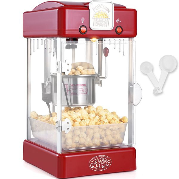 VEVOR Popcornmaschine Maker Popcornautomat, Kino Popcorn 300W 2,5oz, TSBMHJHS25OZ32RWAV2